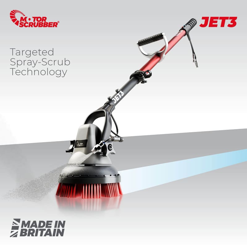 MotorScrubber JET3 floor scrubber with spray jet for deep cleaning floors and tiles