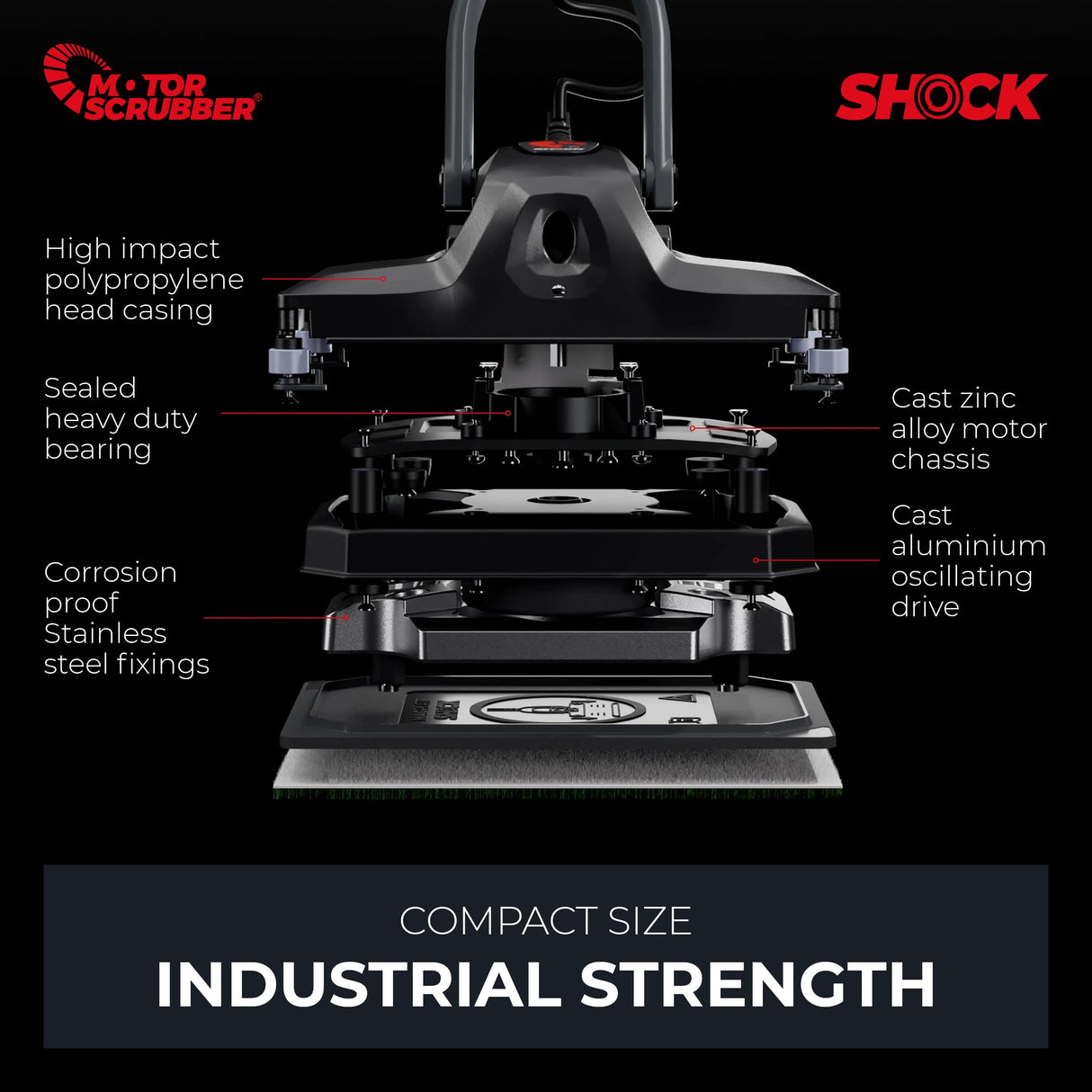 MotorScrubber SHOCK Starter Kit - Compact Oscillating Floor Scrubber