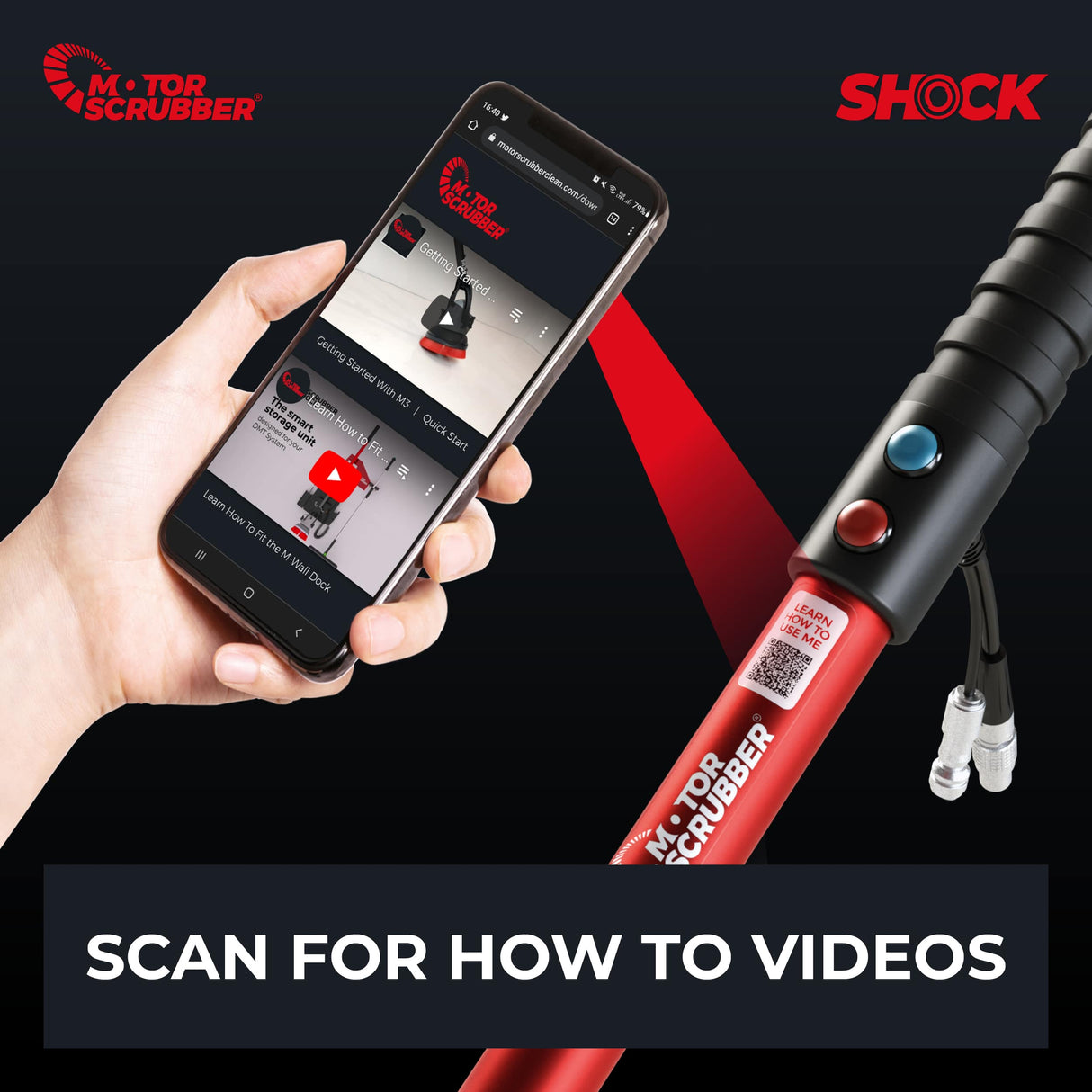 MotorScrubber SHOCK Starter Kit - Compact Oscillating Floor Scrubber