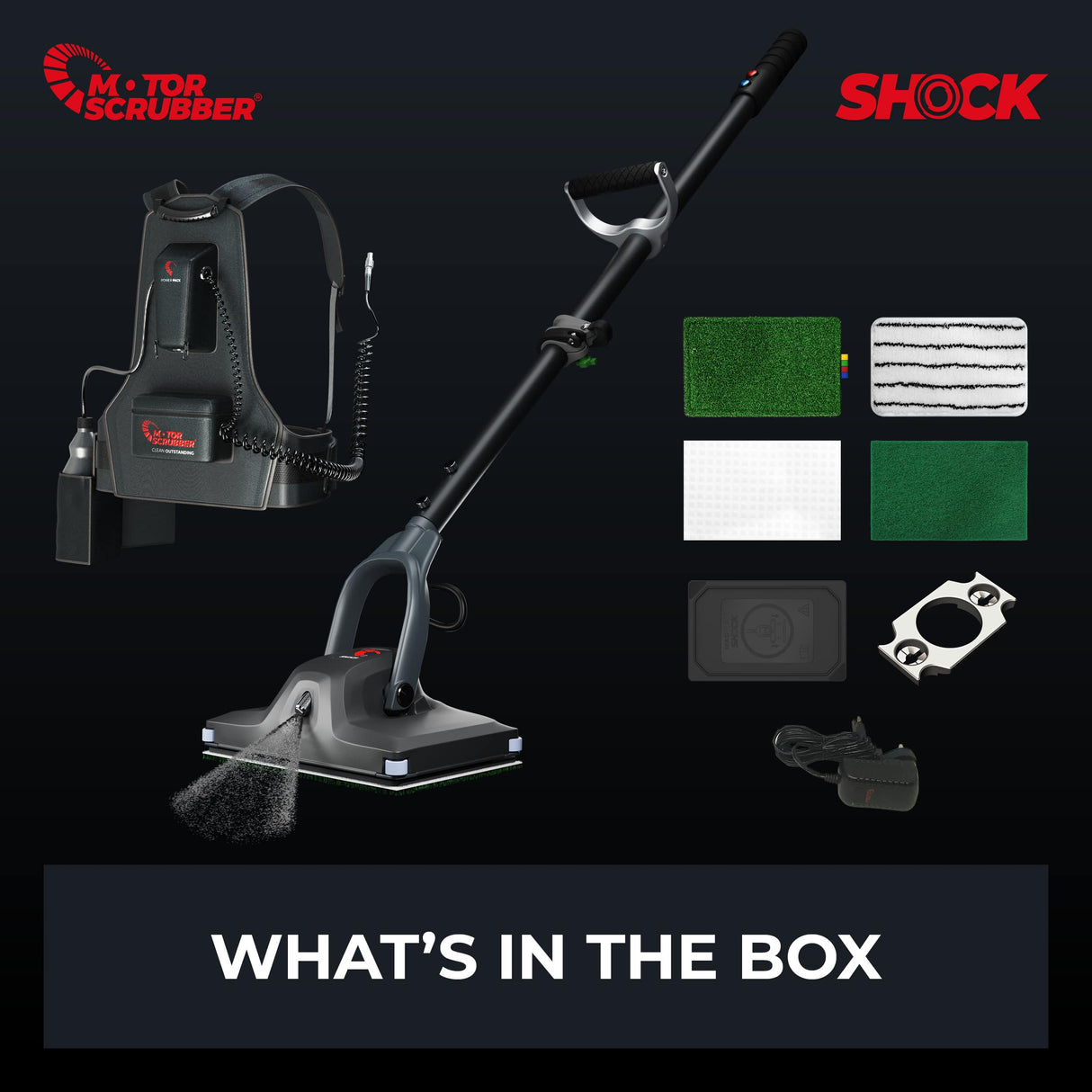 MotorScrubber SHOCK Starter Kit - Compact Oscillating Floor Scrubber