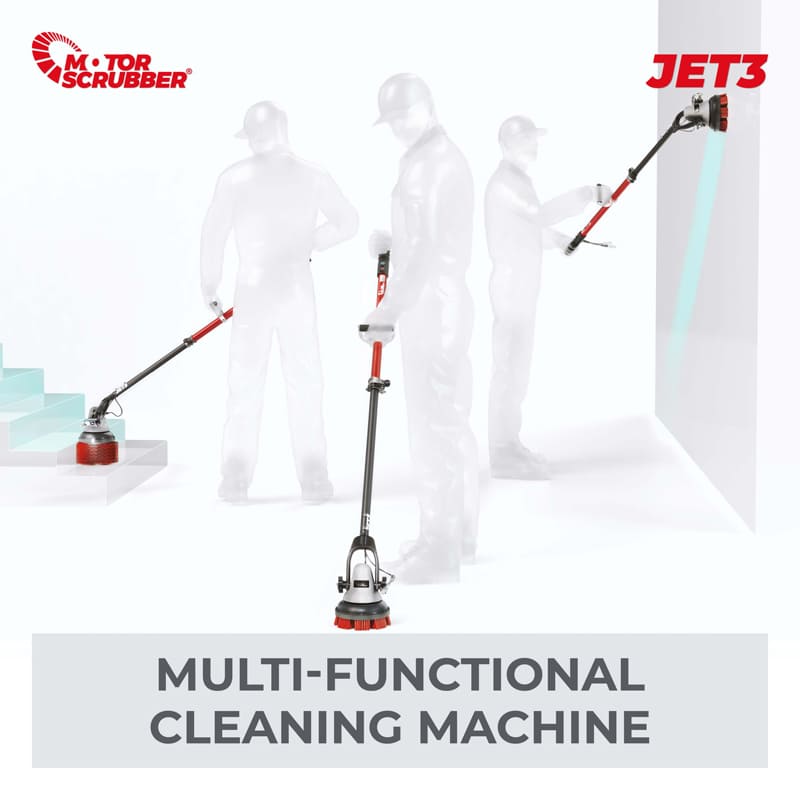MotorScrubber JET3 floor scrubber with spray jet for deep cleaning floors and tiles