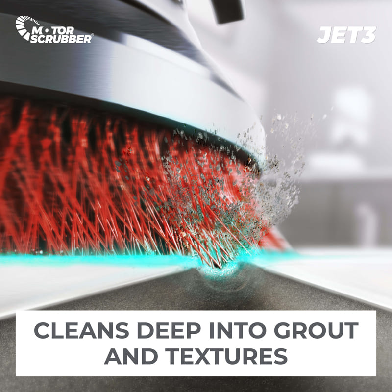 MotorScrubber JET3 floor scrubber with spray jet for deep cleaning floors and tiles
