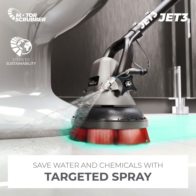 MotorScrubber JET3 Starter Kit with Spray Jet - Floor Scrubber