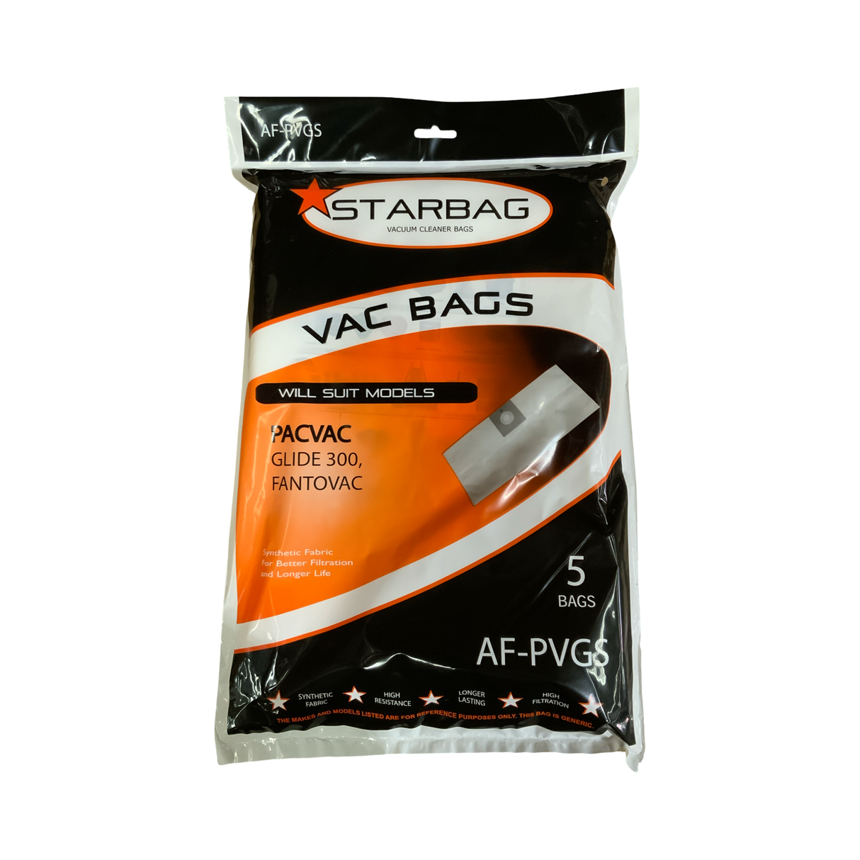 VAC BAG - PACVAC GLIDE (5PK SYNTHETIC) #AF-PVGS