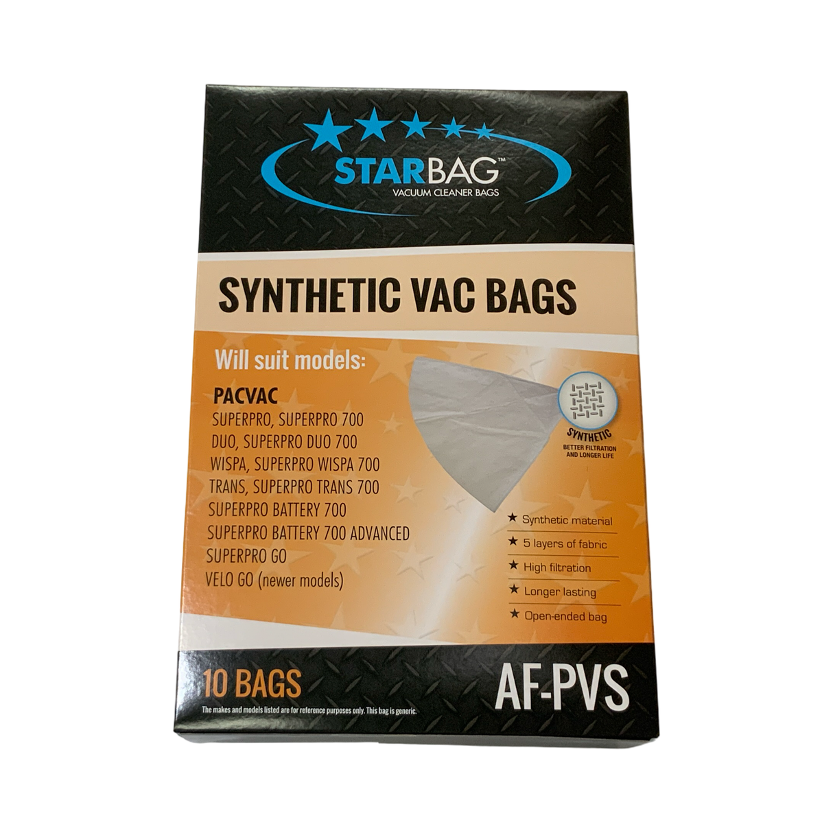 VAC BAG - PACVAC SUPERPRO (10PK SYNTHETIC) #AF-PVS