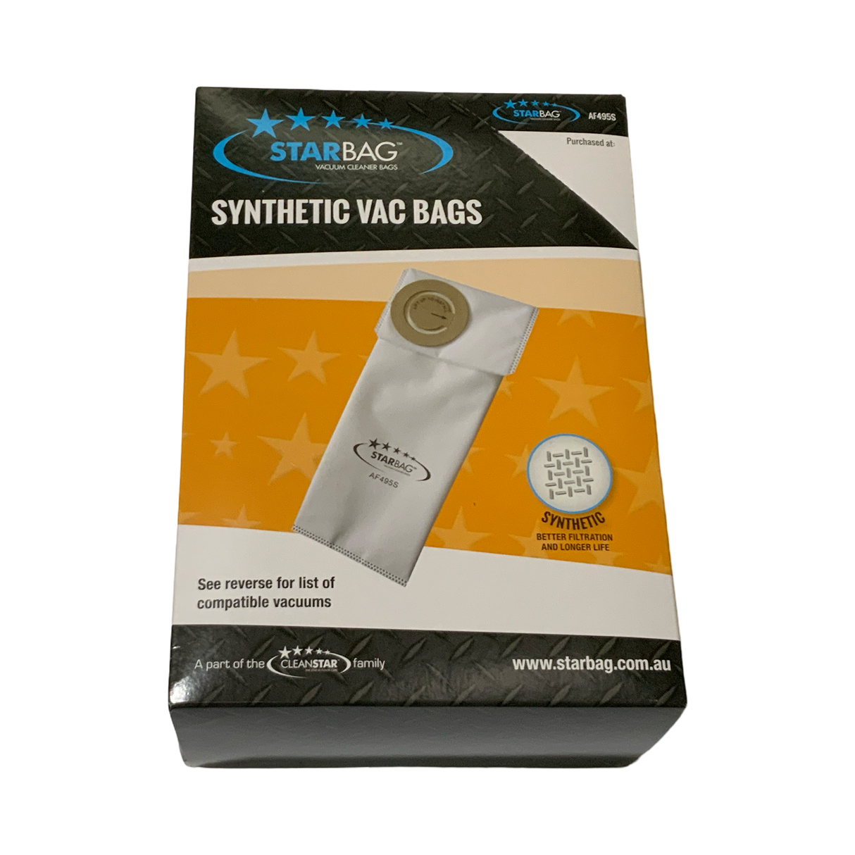 VAC BAG - RAPIDCLEAN CONTRACT PRO BACKPACK (10PK SYNTHETIC) #AF495S