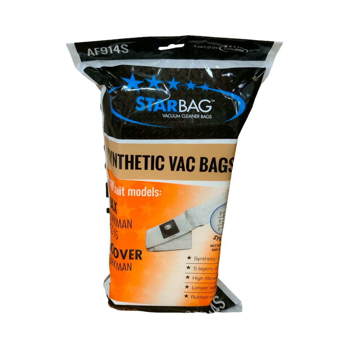 VAC BAG - HOOVER WORKMAN, 4060 (5PK SYNTHETIC) #AF914S