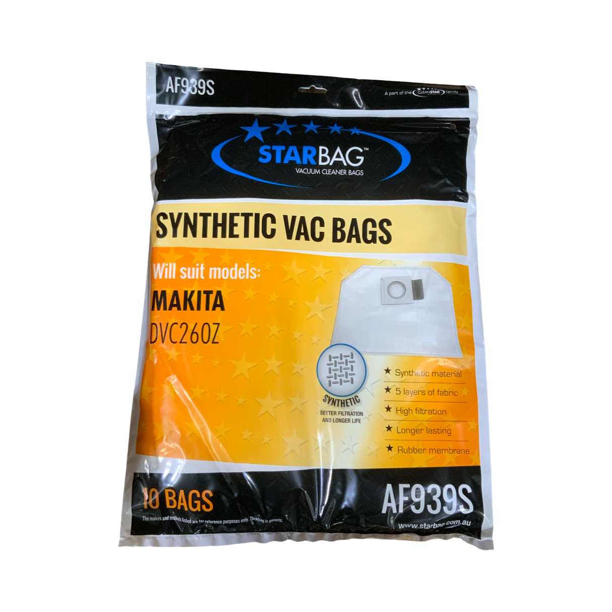 VAC BAG - MAKITA DVC260Z (10PK SYNTHETIC) #AF939S
