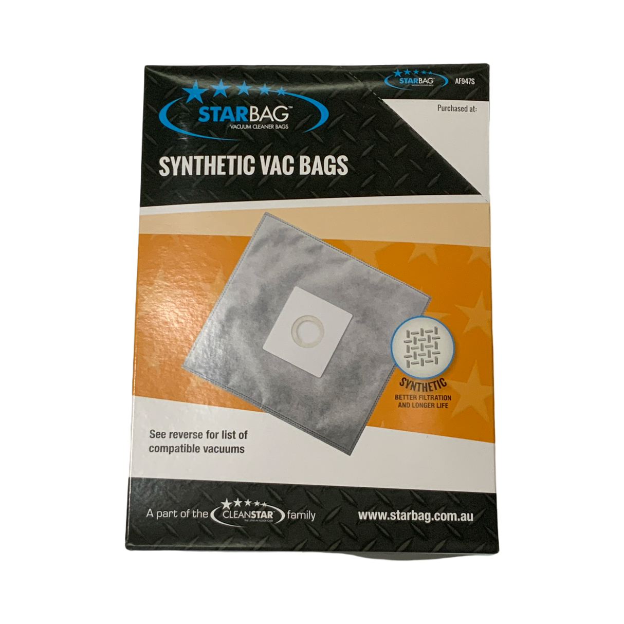 VAC BAG - HOOVER EB303, MODE50000PH ... (5PK SYNTHETIC) #AF947S