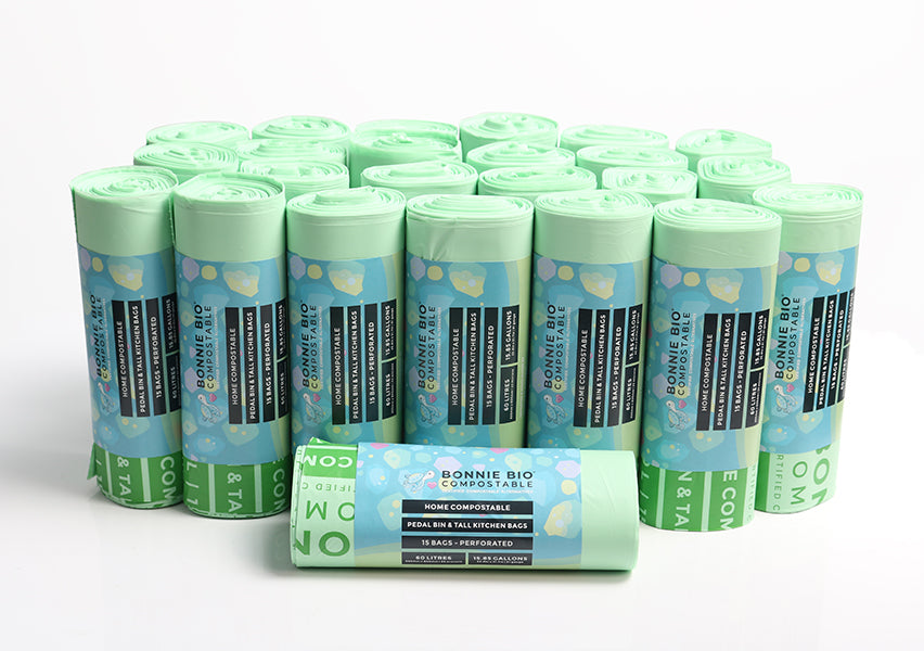 60L Compostable Bin & Rubbish Bags - BONNIE BIO
24 ROLLS (15 BAGS PER ROLL)