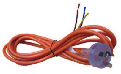 3 metre Heavy Duty Power Tool REPAIR LEAD – 10Amp, 3 Core, (Orange)