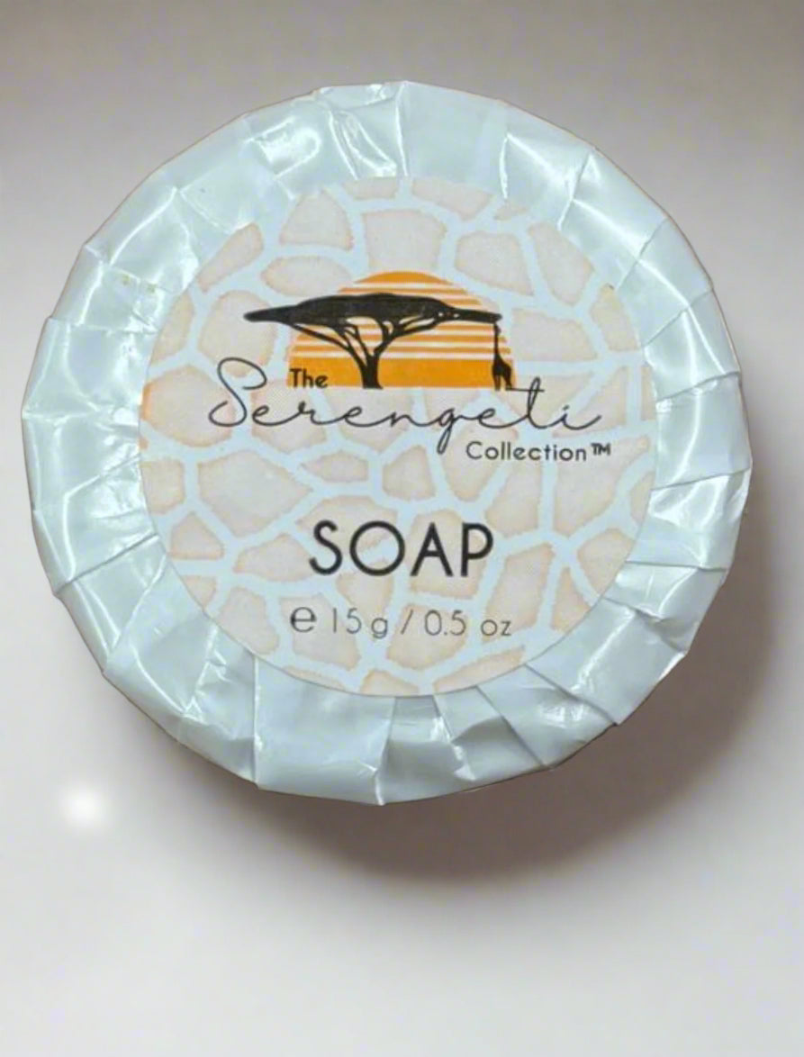 Soap - 15 gram wrapped -500 pack - Hotel Amenities (Serengeti Collection)