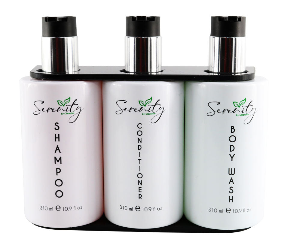 Acrylic Wall Bracket - 3 Pump Bottles (Serenity Collection)