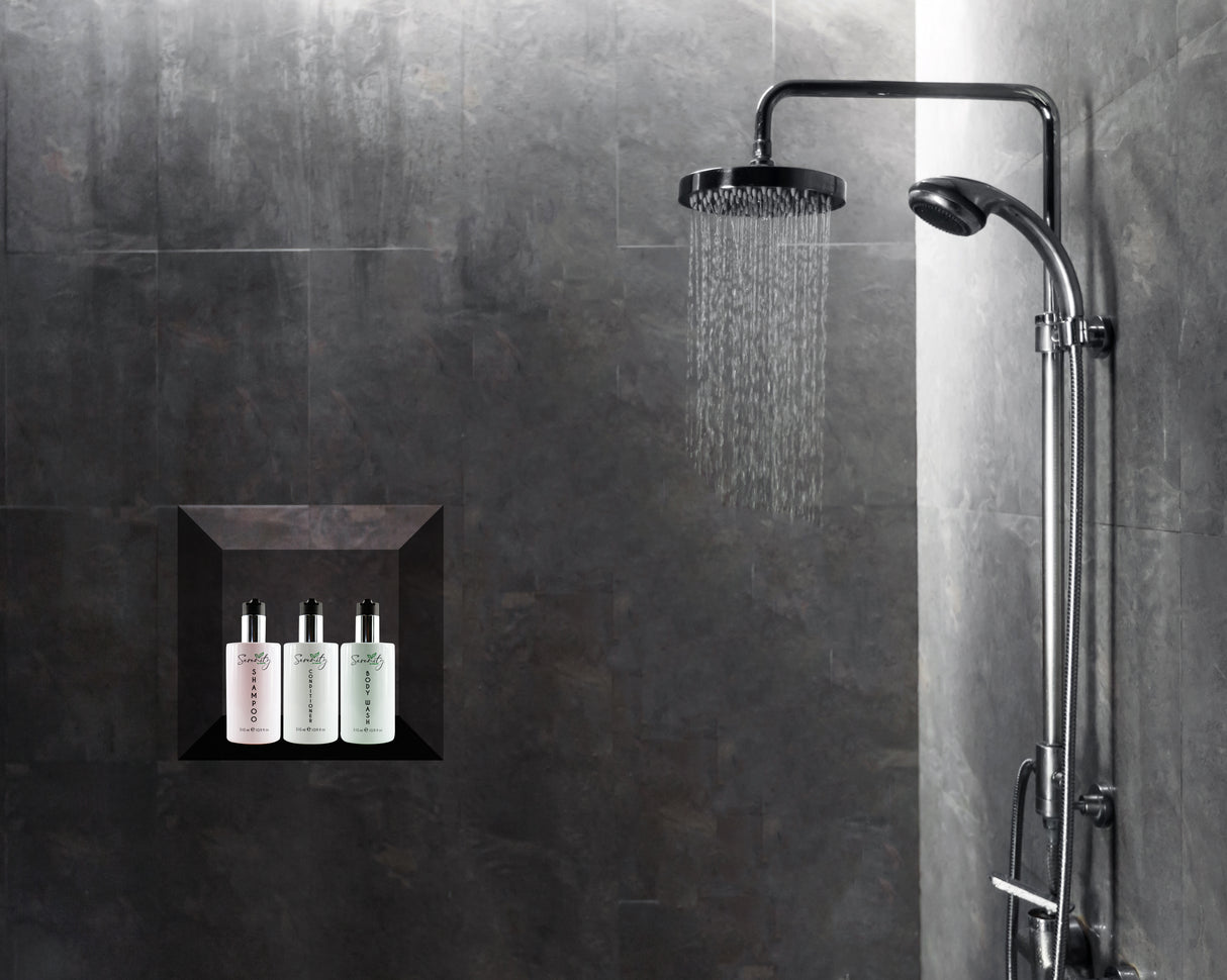 Acrylic Wall Bracket - 3 Pump Bottles (Serenity Collection)