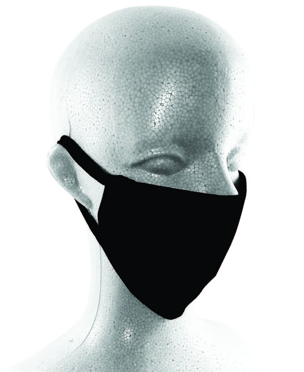 Black Cloth Face Mask With Ear Loops