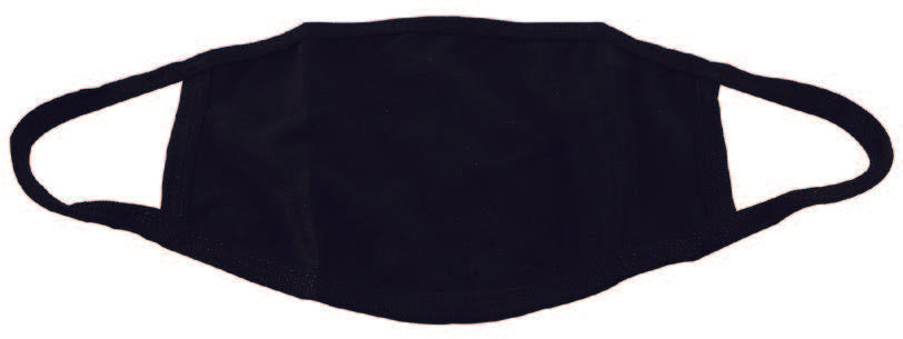 Black Cloth Face Mask With Ear Loops