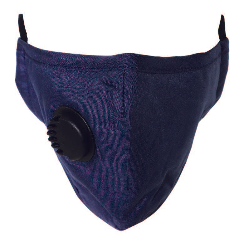 Cloth Mask with Vent-BLUE