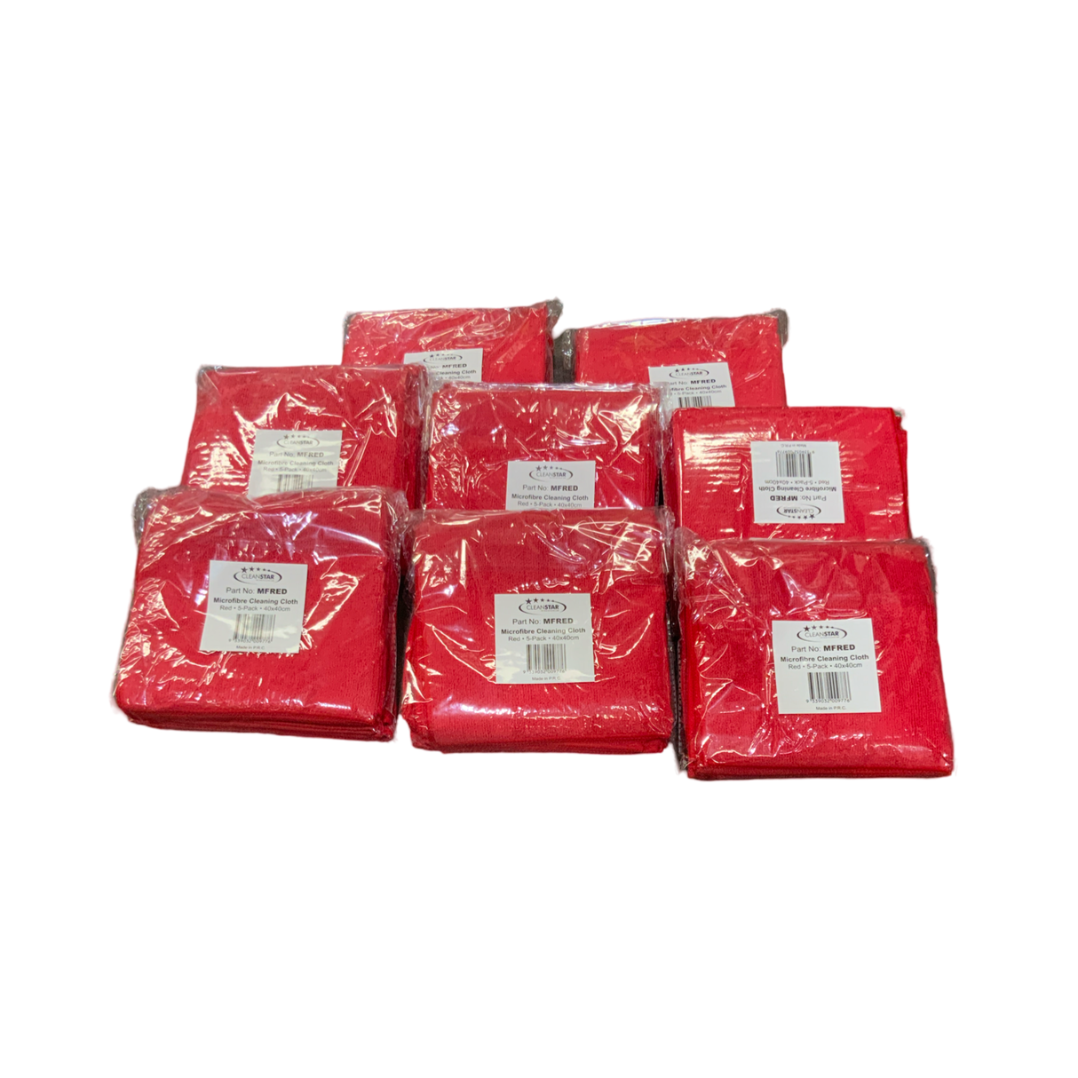 Micro Fibre Cloth - 40pk Red
