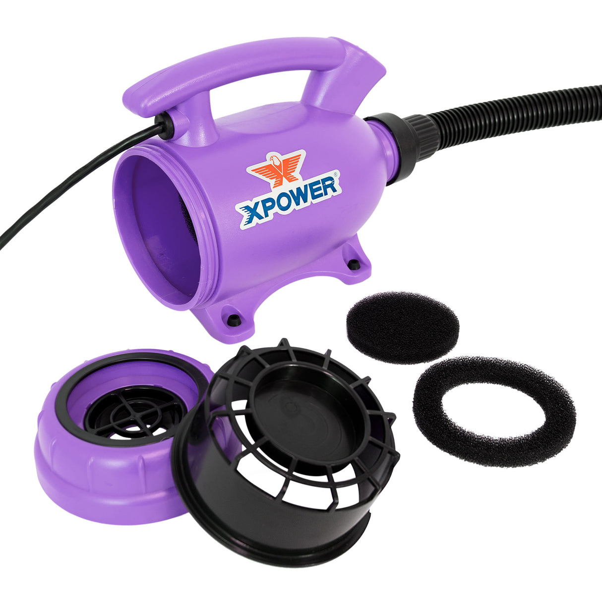 XPOWER B-55 2-in-1 Home Pet Dryer & Vacuum (PURPLE)