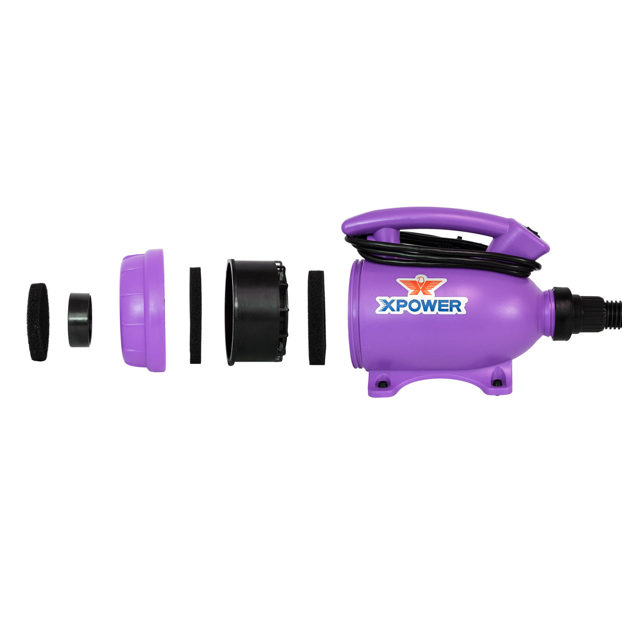 XPOWER B-55 2-in-1 Home Pet Dryer & Vacuum (PURPLE)