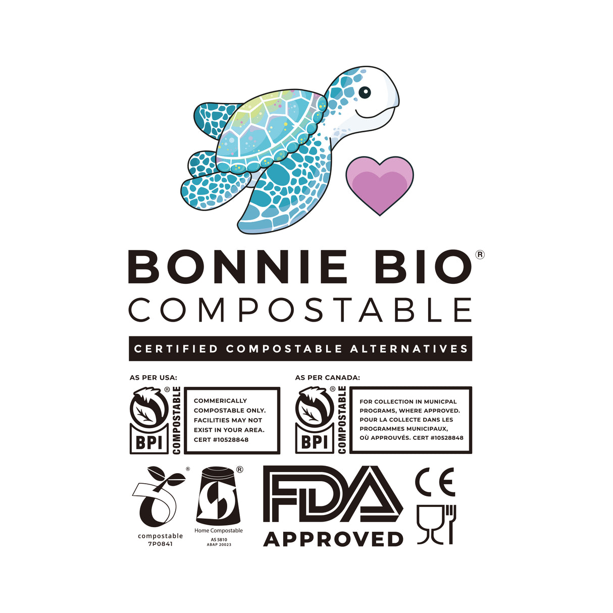 30L Compostable Bin & Rubbish Bags - BONNIE BIO - 45 ROLLS (15 BAGS PER ROLL)