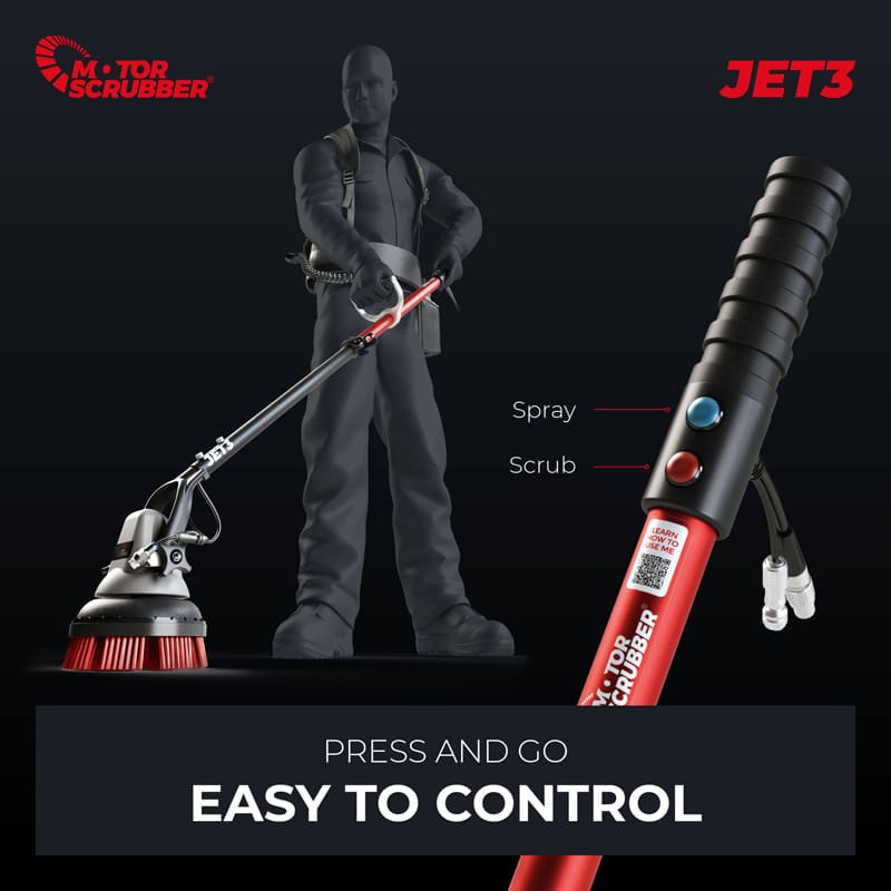 MotorScrubber JET3 Starter Kit with Spray Jet - Floor Scrubber
