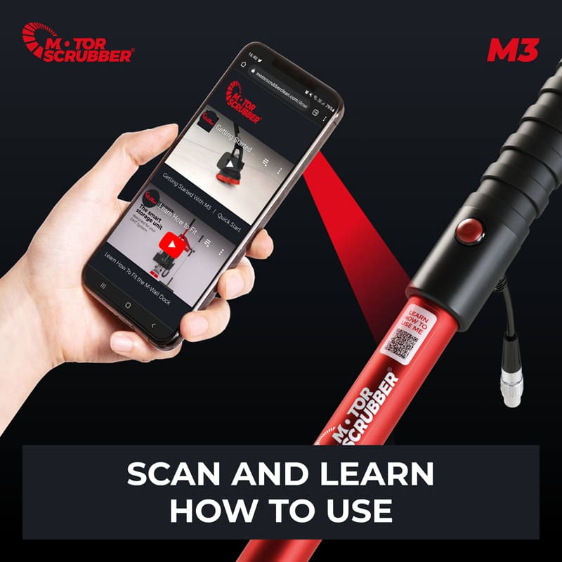 Motorscrubber M3M - Starter Kit with Medium Handle