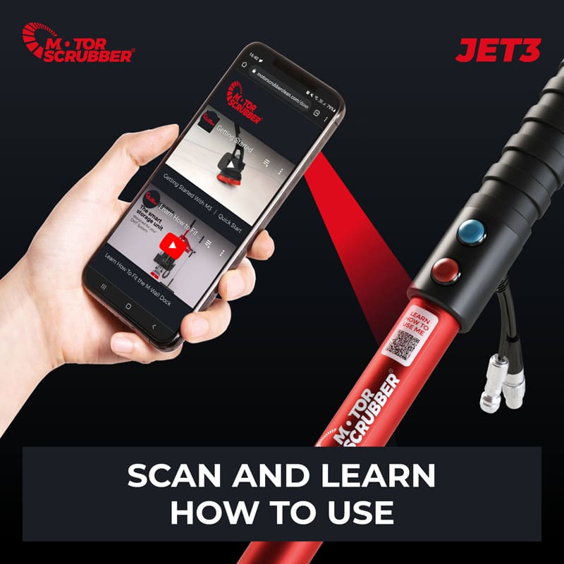 MotorScrubber JET3 Starter Kit with Spray Jet - Floor Scrubber