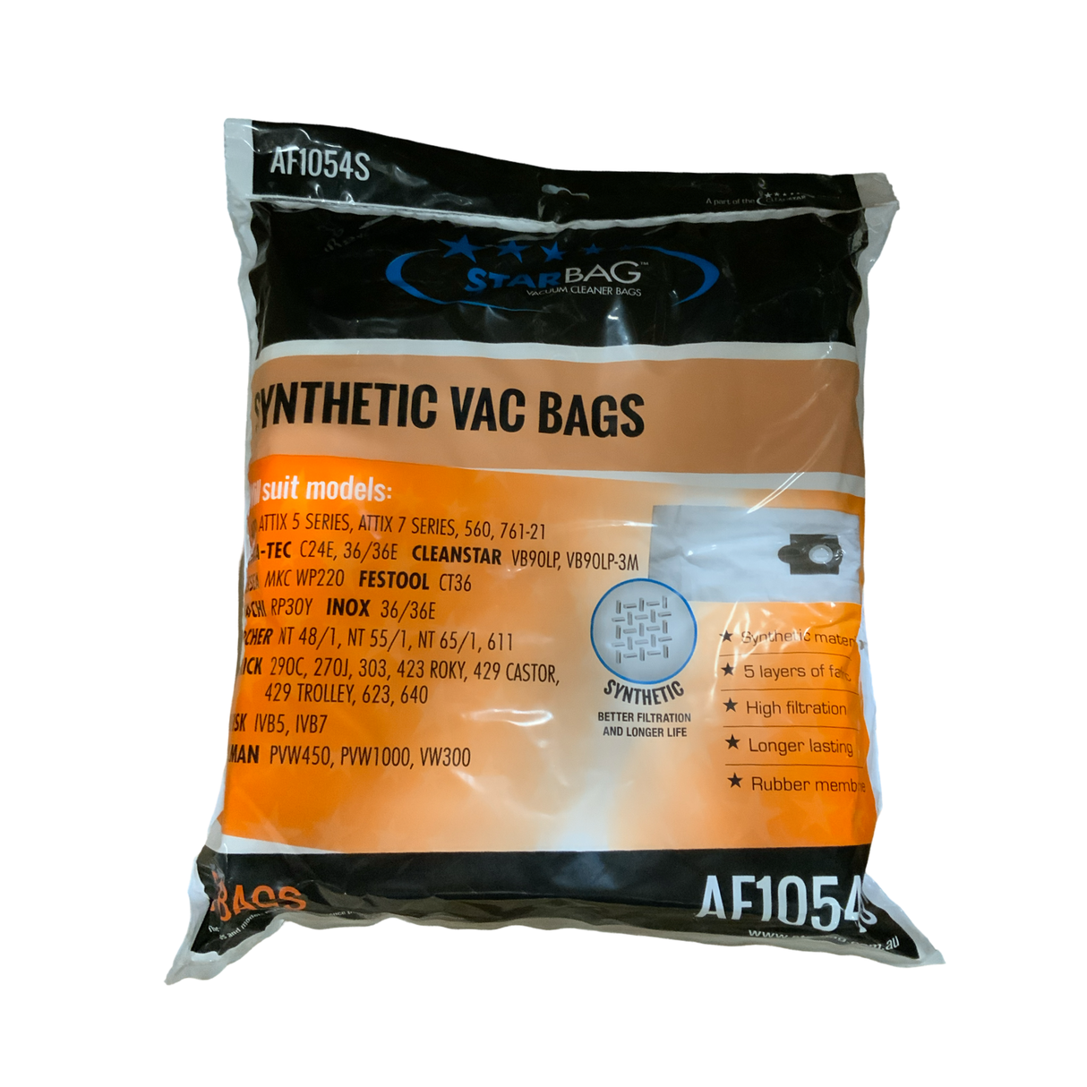 VAC BAG - FESTO / FESTOOL CT36, CT26 (5PK SYNTHETIC) #AF1054S