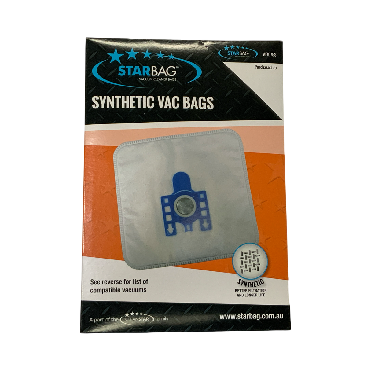 VAC BAG - MIELE MOST MIELE CANISTER/PULL ALONG MODELS (5PK SYNTHETIC) #AF1075S