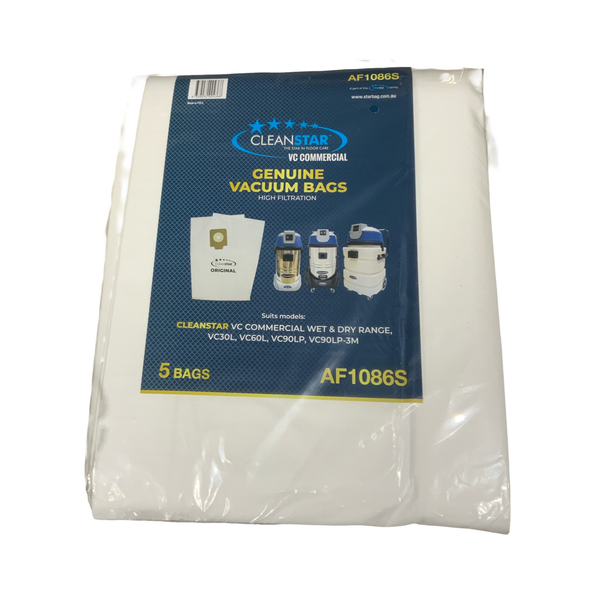 VAC BAG - HAKO SUPERVAC 350, 550, 3000 (5PK SYNTHETIC) #AF1086S