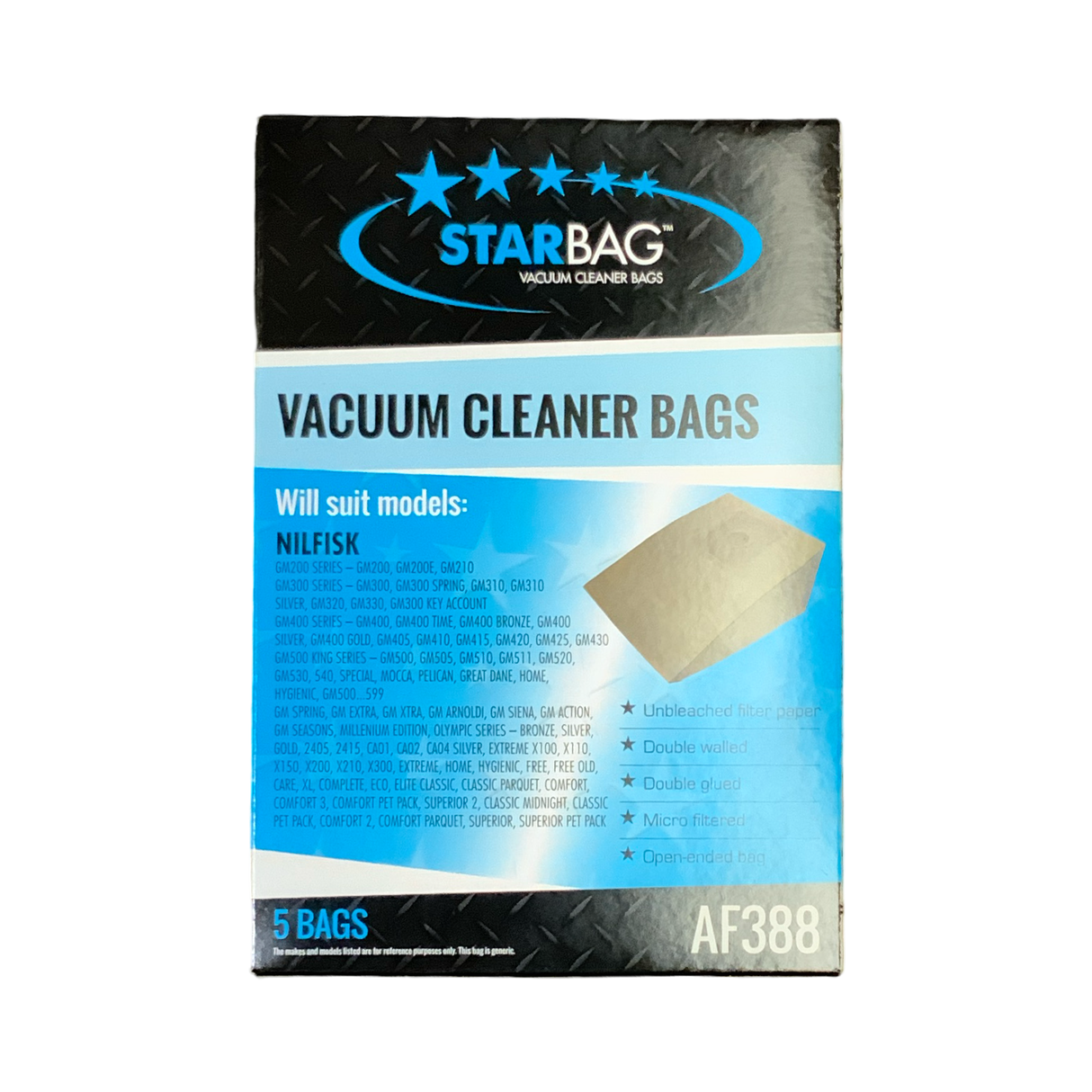 VAC BAG - NILFISK GM SERIES (5PK PAPER) #AF388