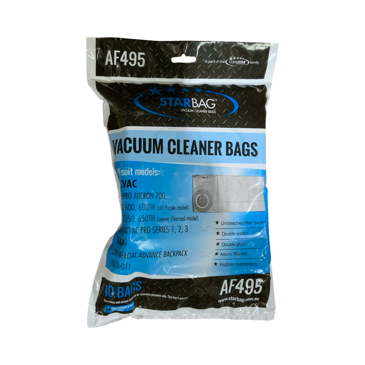 VAC BAG - RAPIDCLEAN CONTRACT PRO BACKPACK  (10PK PAPER) #AF495