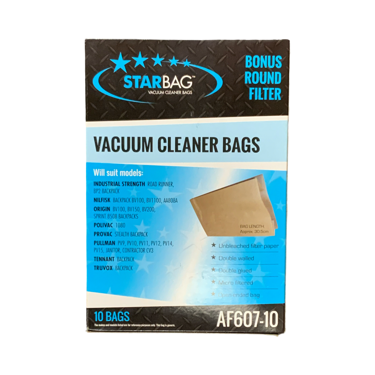 VAC BAG - ORIGIN BV100 BACKPACK, BV150 BACKPACK, BV200 BACKPACK (10PK PAPER) #AF607-10