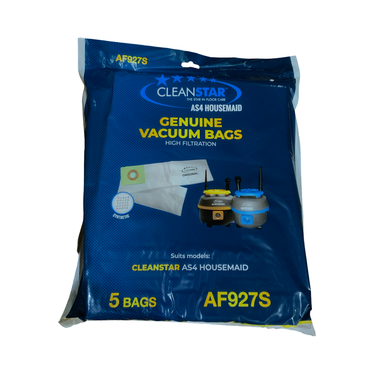 VAC BAG - CLEANSTAR HOUSEMAID VC10LPH (5PK SYNTHETIC) #AF927S