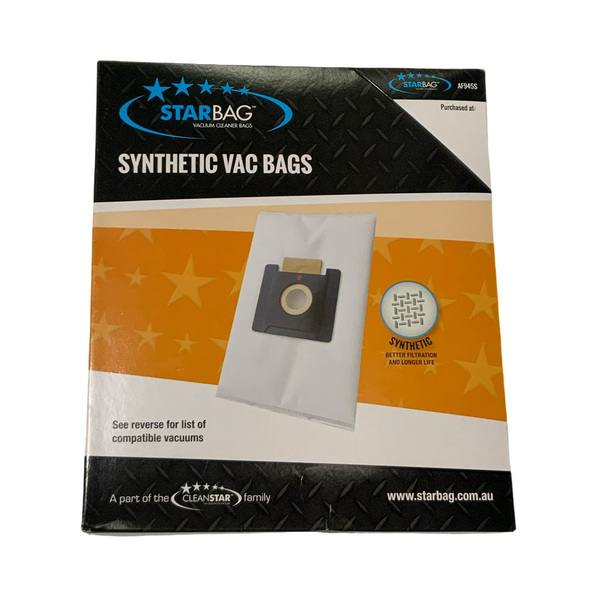 VAC BAG - WERTHEIM W9000 (5PK SYNTHETIC) #AF945S