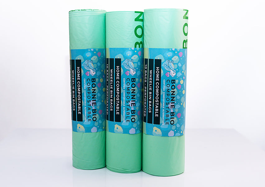 240L Compostable Garbage & Wheelie Bin Bags - BONNIE BIO 
9 ROLLS (10 BAGS PER ROLL)