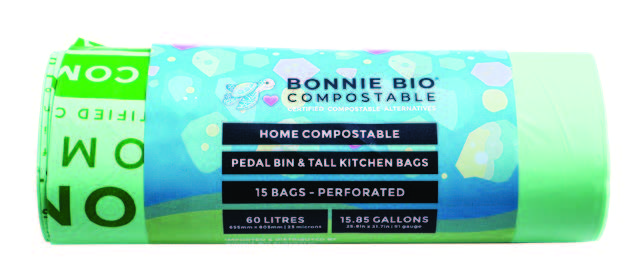60L Compostable Bin & Rubbish Bags - BONNIE BIO 
24 ROLLS (15 BAGS PER ROLL)