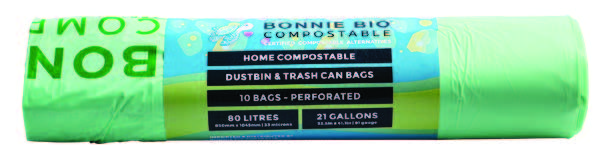 80L Compostable Garbage - BONNIE BIO 
20 ROLLS (10 BAGS PER ROLL)