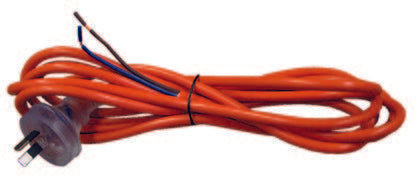 3 Metre Power Tool REPAIR LEAD –  10Amp, 2 Core (orange)