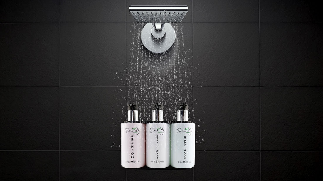 Acrylic Wall Bracket - 3 Pump Bottles  (Serenity Collection)