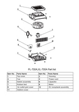 XPOWER PL-700A - Low Profile Air Mover