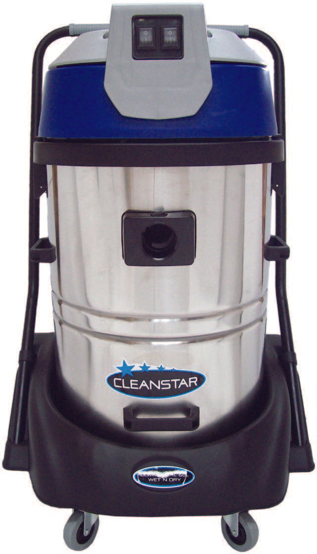 Cleanstar VC60L - 60Litre Stainless Steel Wet & Dry Vacuum Cleaner - Twin Motor