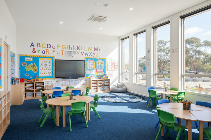 australian classroom with carpet