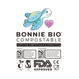 2L Compostable Bags - BONNIE BIO  9 ROLLS (225 BAGS PER ROLL)
