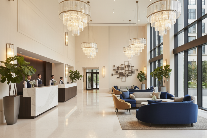 Hotel hallway or lobby