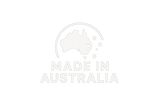 WHITE LOGO; MADE IN AUSTRALIA
